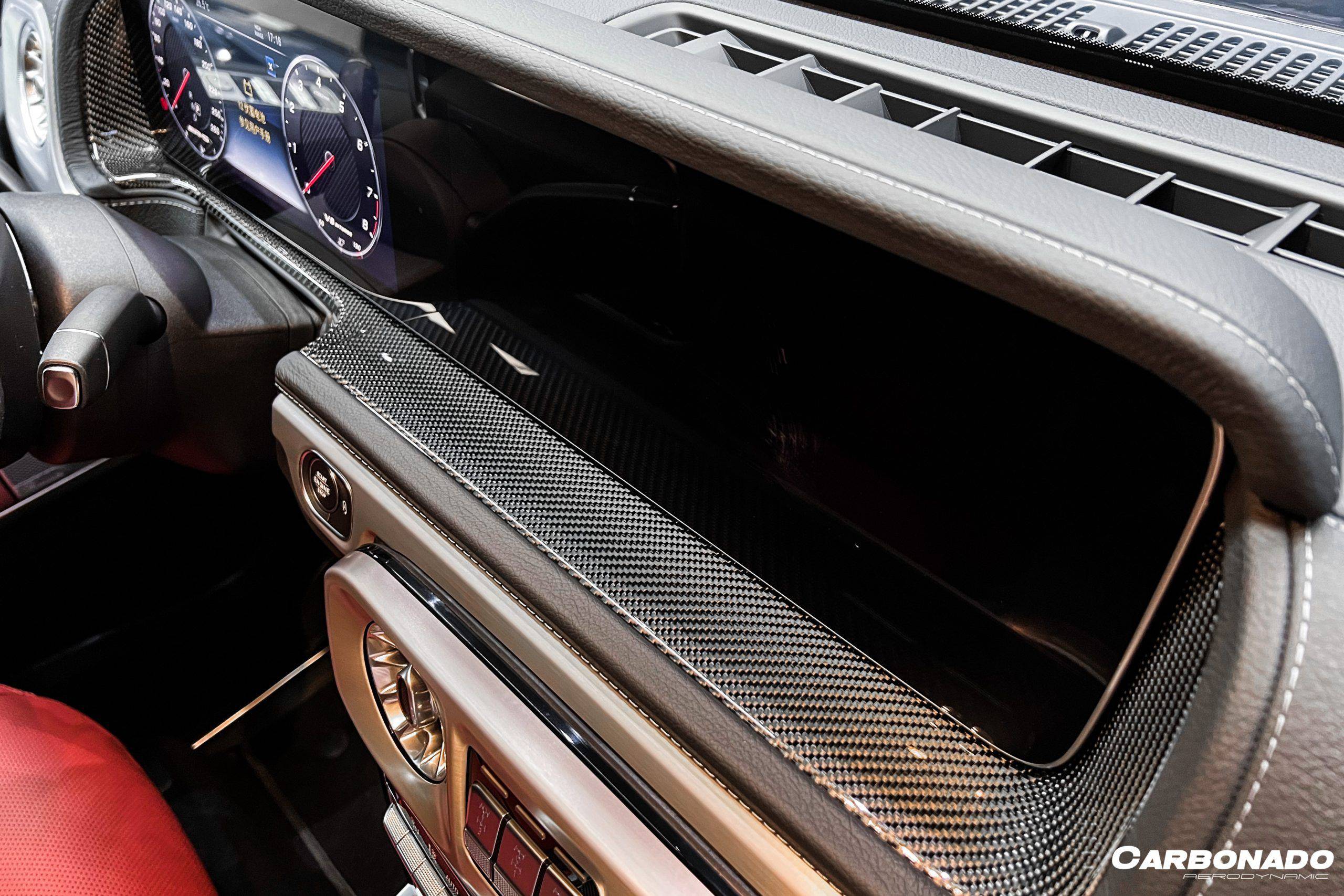 Reemplazo del panel de fibra de carbono seco para la pantalla del Mercedes Benz W464 G550 G63AMG Clase G (2019-2022)