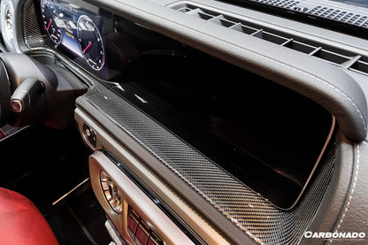 Reemplazo del panel de fibra de carbono seco para la pantalla del Mercedes Benz W464 G550 G63AMG Clase G (2019-2022)
