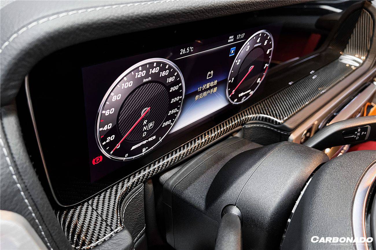 Reemplazo del panel de fibra de carbono seco para la pantalla del Mercedes Benz W464 G550 G63AMG Clase G (2019-2022)
