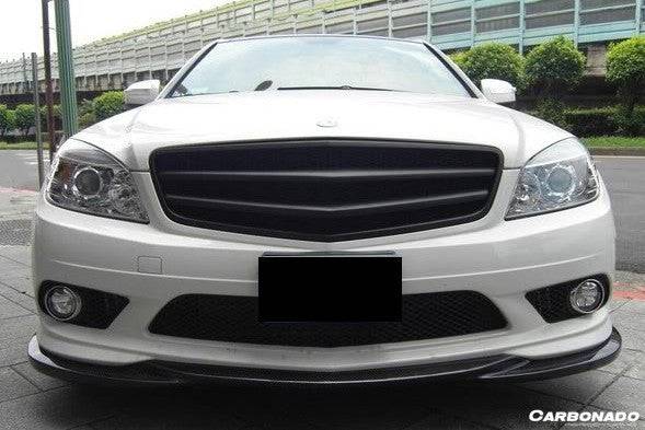 Carbonado 2008-2011 Mercedes Benz W204 C Class L1 Style Carbon Fiber Front Lip (Excluded C63)