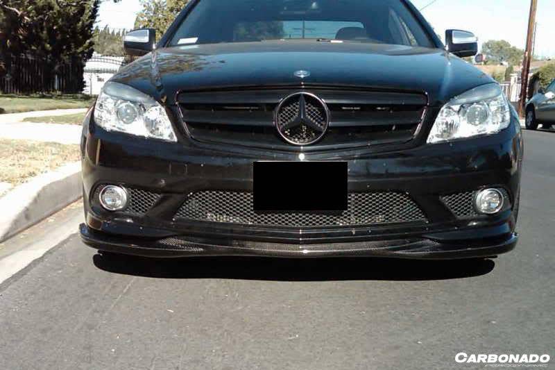 Carbonado 2008-2011 Mercedes Benz W204 C Class L1 Style Carbon Fiber Front Lip (Excluded C63)