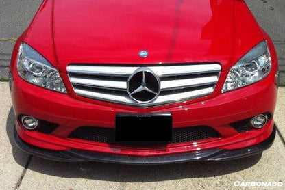Carbonado 2008-2011 Mercedes Benz W204 C Class L1 Style Carbon Fiber Front Lip (Excluded C63)