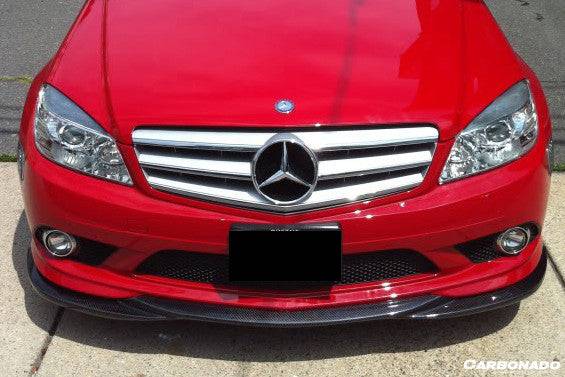 Carbonado 2008-2011 Mercedes Benz W204 C Class L1 Style Carbon Fiber Front Lip (Excluded C63)