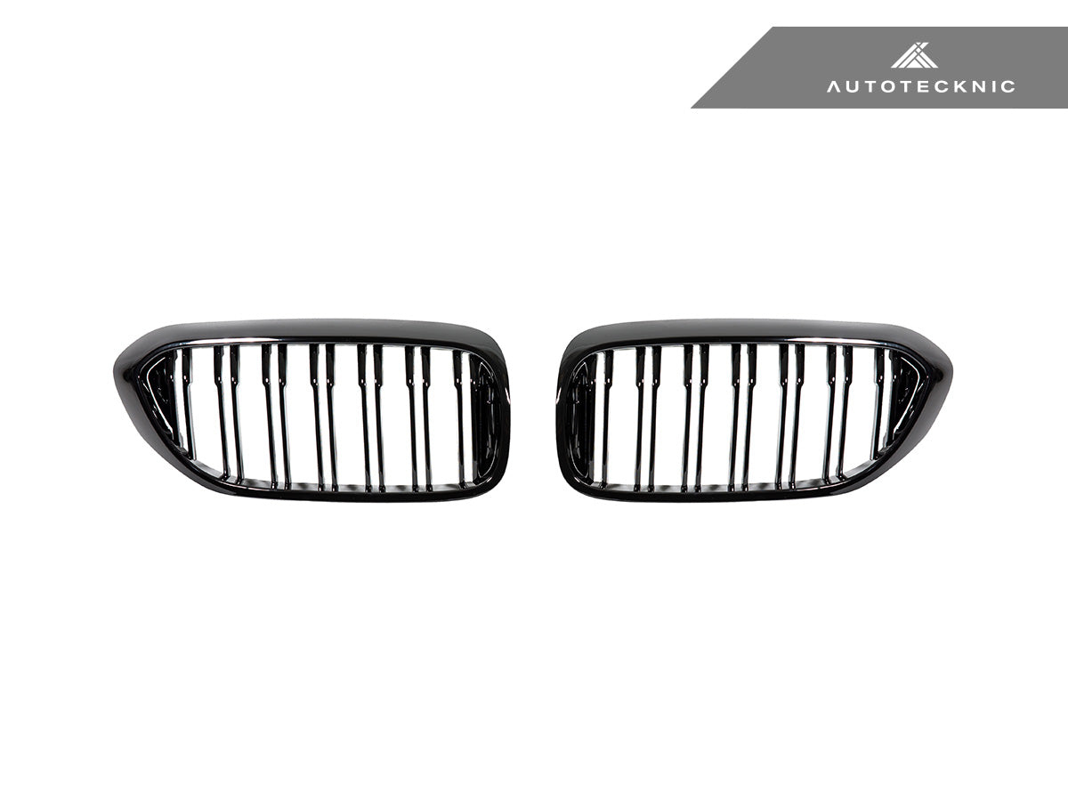 AutoTecknic Dual-Slats Gloss Black Front Grille Set - G30 5-Series Pre-LCI