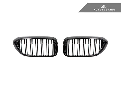 AutoTecknic Dual-Slats Gloss Black Front Grille Set - G30 5-Series Pre-LCI