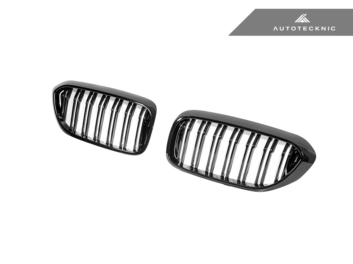 AutoTecknic Dual-Slats Gloss Black Front Grille Set - G30 5-Series Pre-LCI
