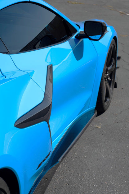 APR Chevrolet Corvette C8 Z06/ E Ray/ ZR1/ Grand Sport Carbon Fiber Side Rocker Extensions/ Side Skirts