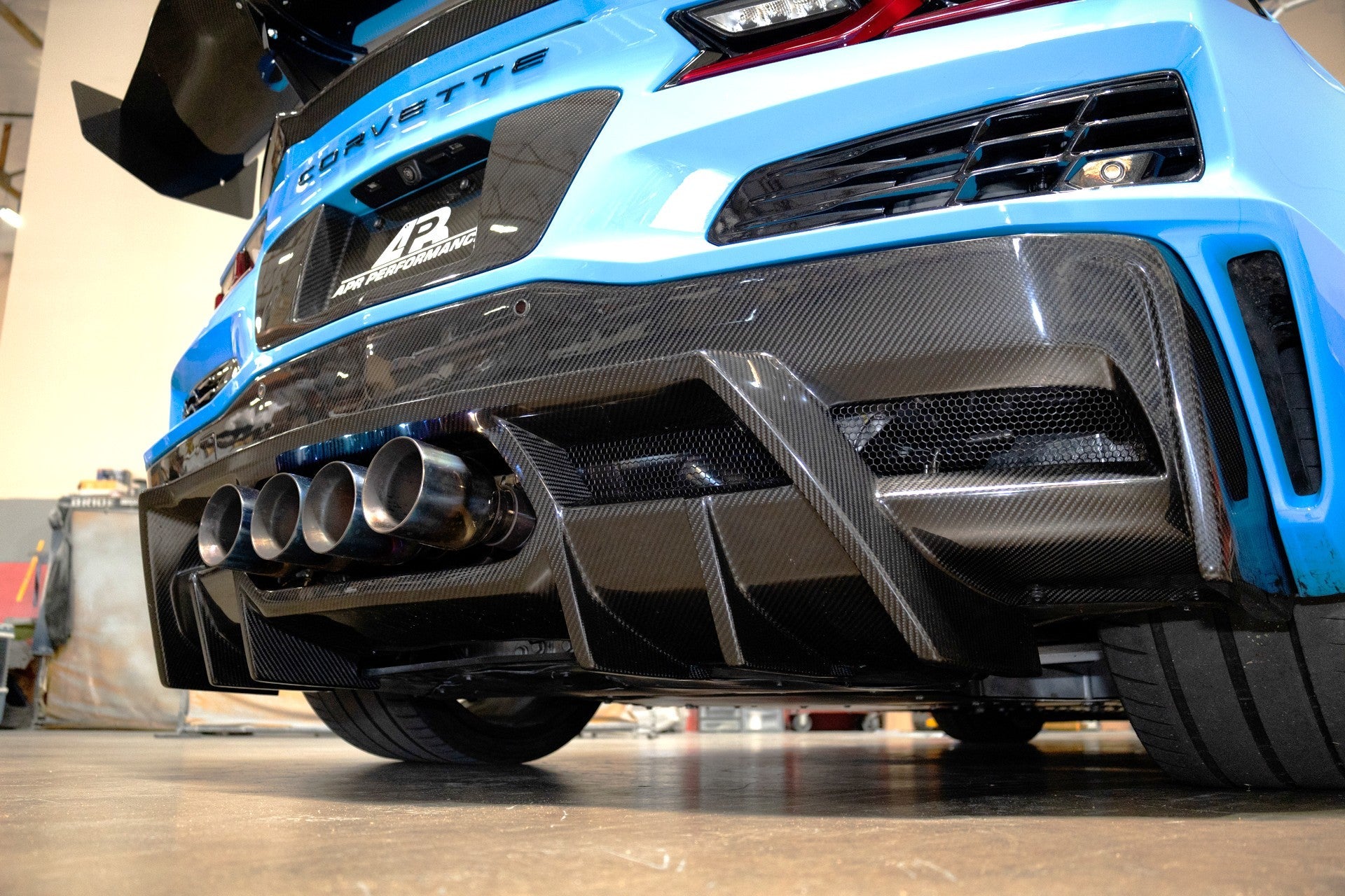 APR Chevrolet Corvette C8 Z06, ERAY, ZR1, Grand Sport Carbon Fiber Rear Diffuser