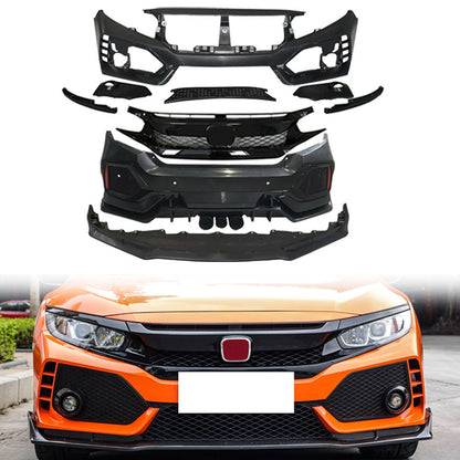 K2 Industries 2016-2021 Honda Civic Sedan Type R Style CTR Bumper + Lip +Grille