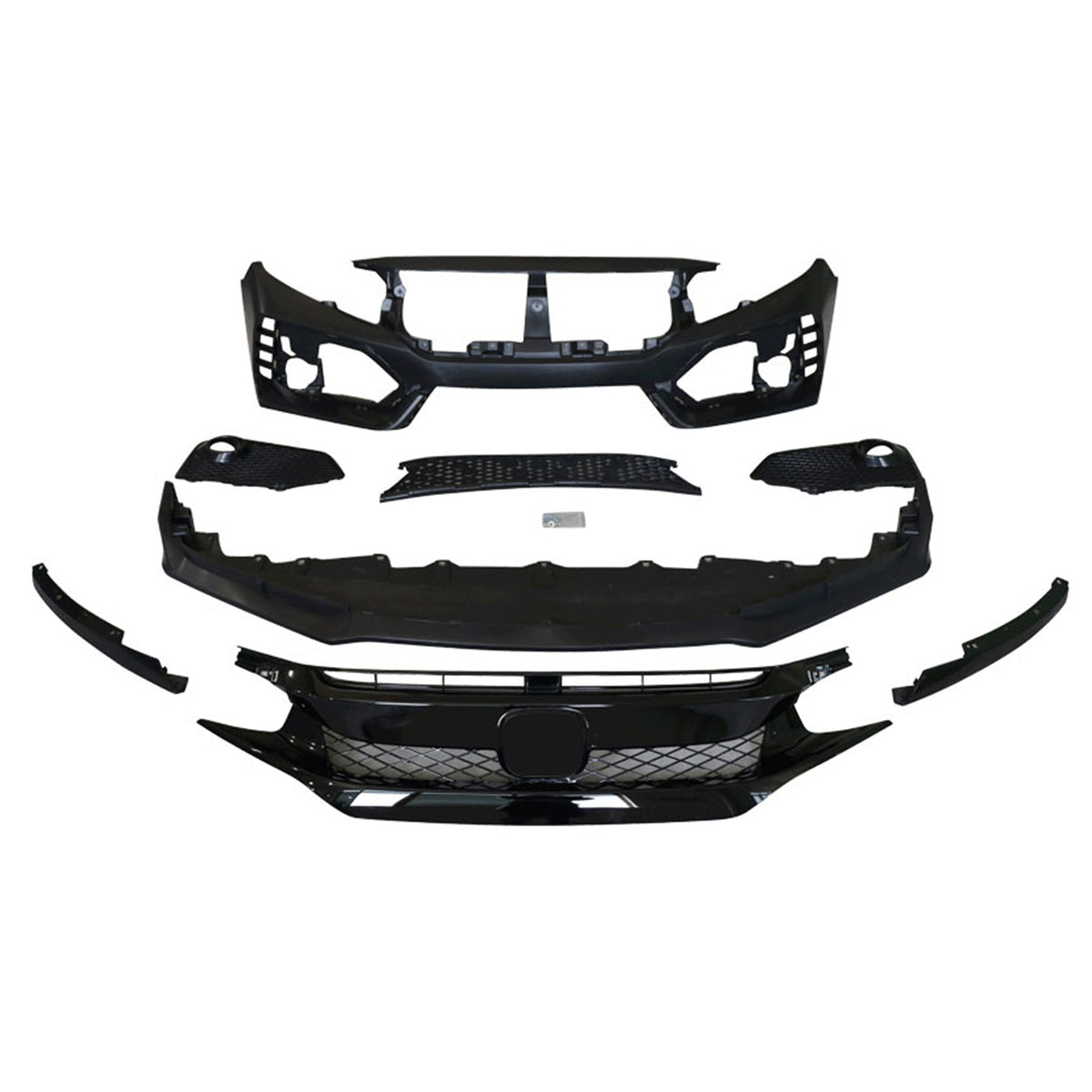 K2 Industries 2016-2021 Honda Civic Sedan Type R Style CTR Bumper + Lip +Grille