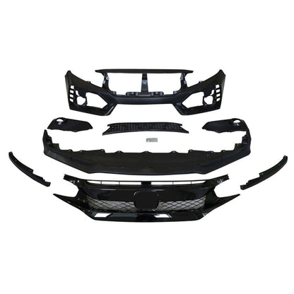 K2 Industries 2016-2021 Honda Civic Sedan Type R Style CTR Bumper + Lip +Grille