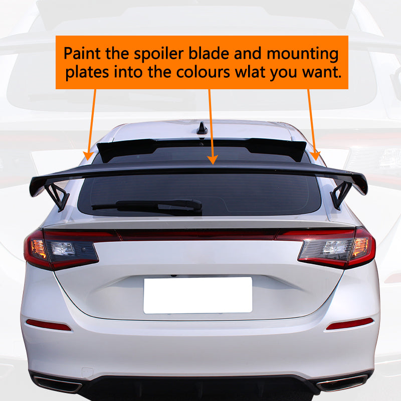 K2 Industries 2022-2024 Honda Civic Type R Primer Trunk Spoiler Mounting Plates ABS