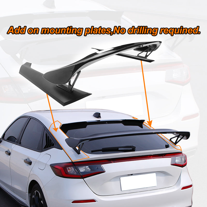 K2 Industries 2022-2024 Honda Civic Type R Gloss Trunk Spoiler Mounting Plate ABS