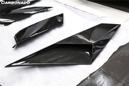 Carbonado 2011-2021 Lamborghini Aventador LP700 LP740 Coupe  Roadster BKSS Style Carbon Fiber Rear Side Scoops