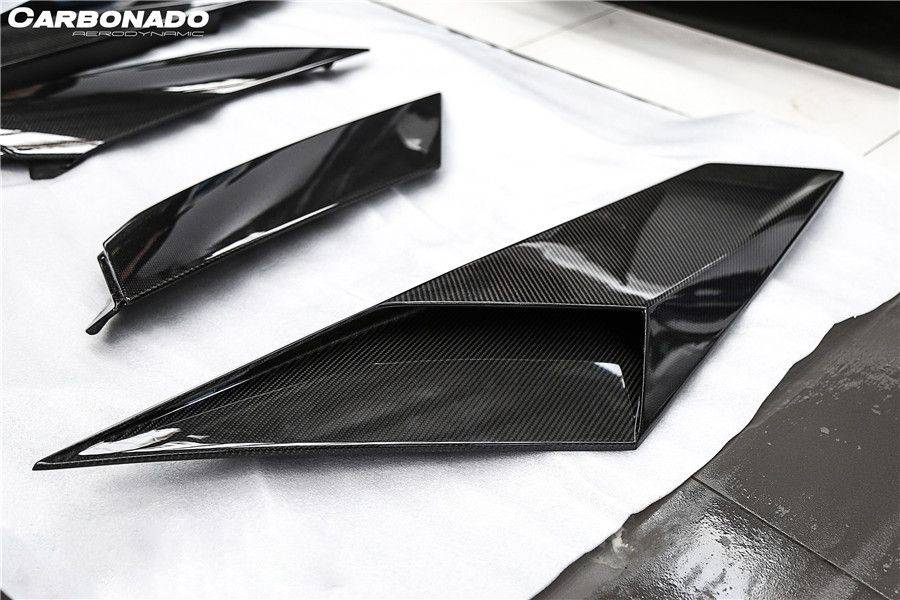 Carbonado 2011-2021 Lamborghini Aventador LP700 LP740 Coupe  Roadster BKSS Style Carbon Fiber Rear Side Scoops