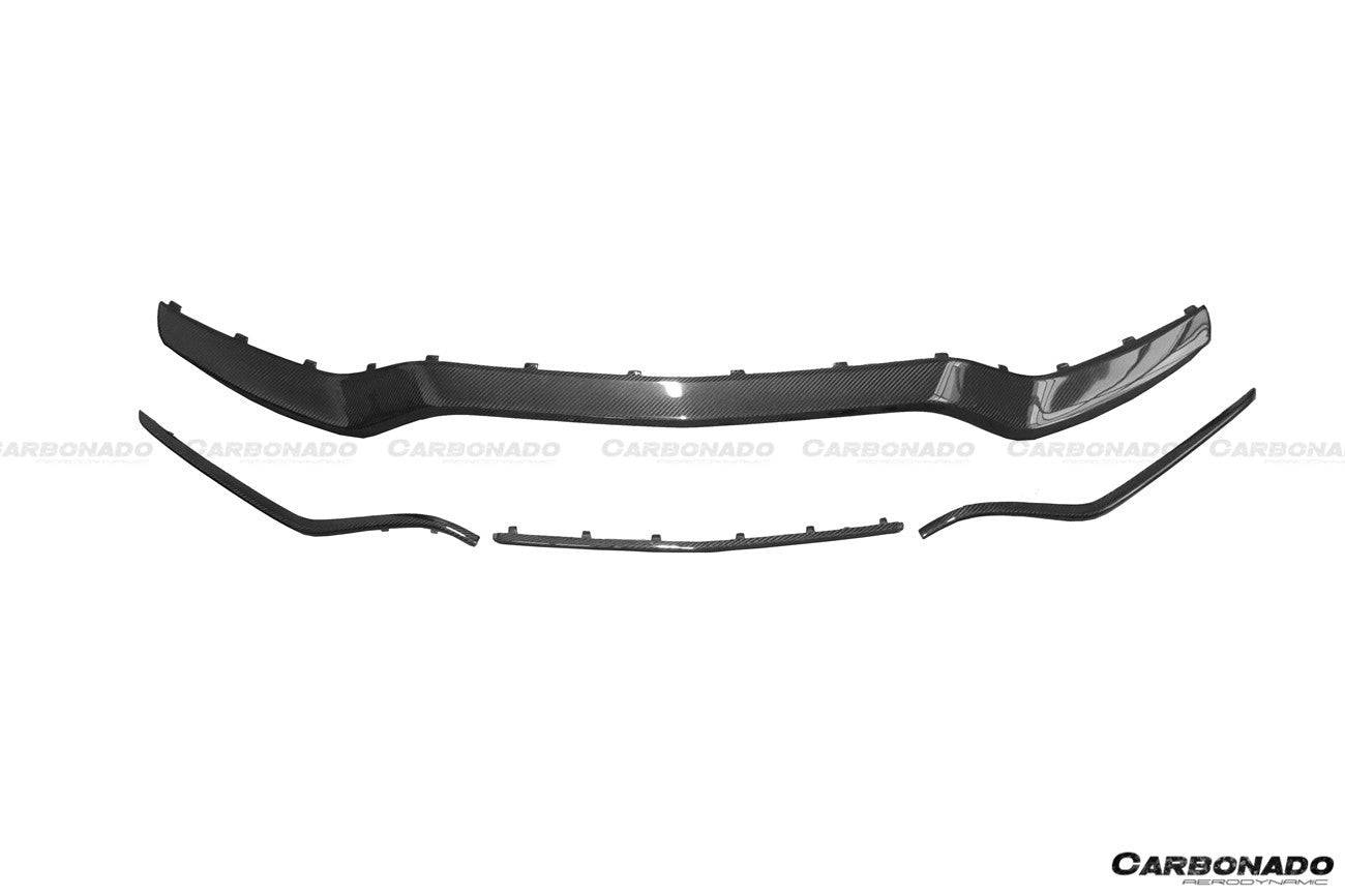 Carbonado 2015-2021 Mercedes Benz W205 C63 S AMG Sedan Coupe Carbon Fiber Front Bumper Accessory Set (4pcs)