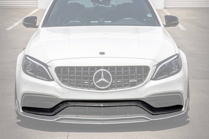 Carbonado 2015-2021 Mercedes Benz W205 C63 S AMG Sedan Coupe Carbon Fiber Front Bumper Accessory Set (4pcs)