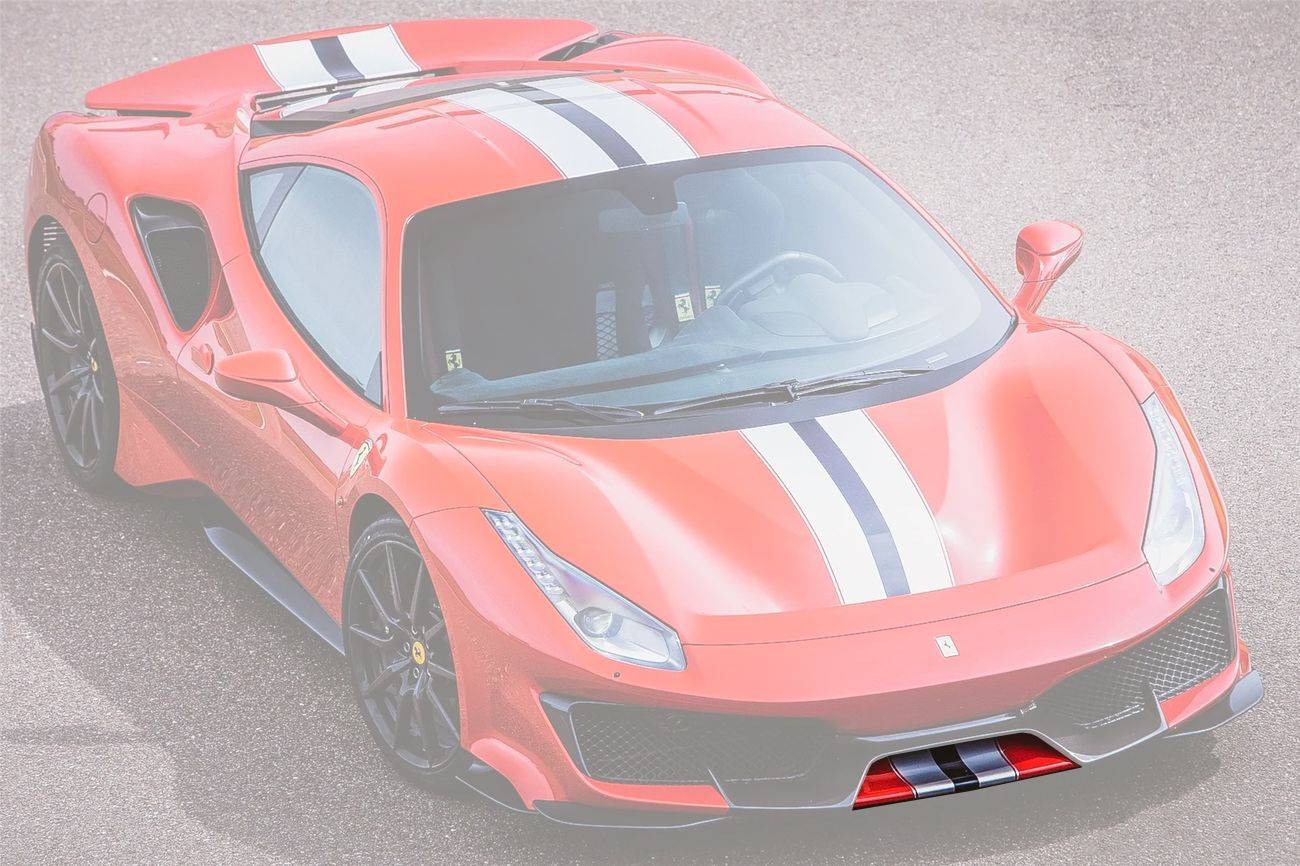 Carbonado 2018-2022 Ferrari 488 Pista OEM Style Carbon Fiber Front Bumper Low Center Chin Splitter