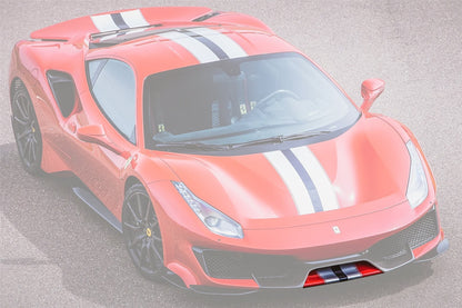 DarwinPRO Carbon Fiber Front Bumper Low Center Chin Splitter | 2018-2022 Ferrari 488 Pista