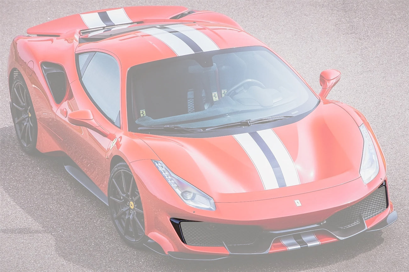 DarwinPRO Carbon Fiber Front Bumper Vent Canards | 2018-2022 Ferrari 488 Pista