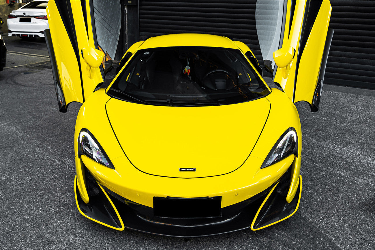 DarwinPRO 2015-2020 McLaren 540C & 570S Convert 600LT Carbon Fiber Front Bumper Lip With Undertray