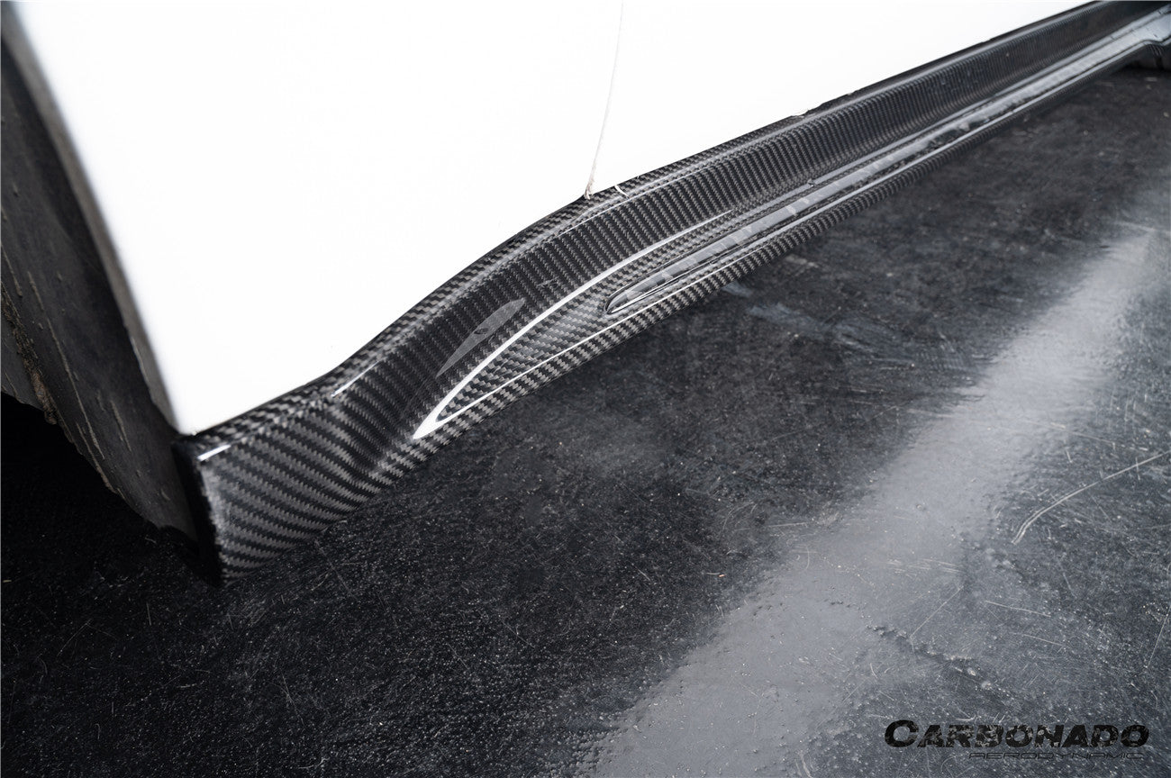 Faldones laterales de fibra de carbono seca estilo Porsche Panamera 970 SD Carbonado 2010-2016