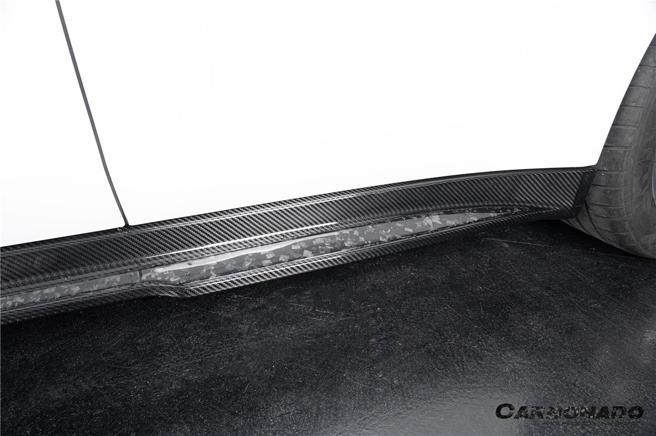 Faldones laterales de fibra de carbono seca estilo Porsche Panamera 970 SD Carbonado 2010-2016