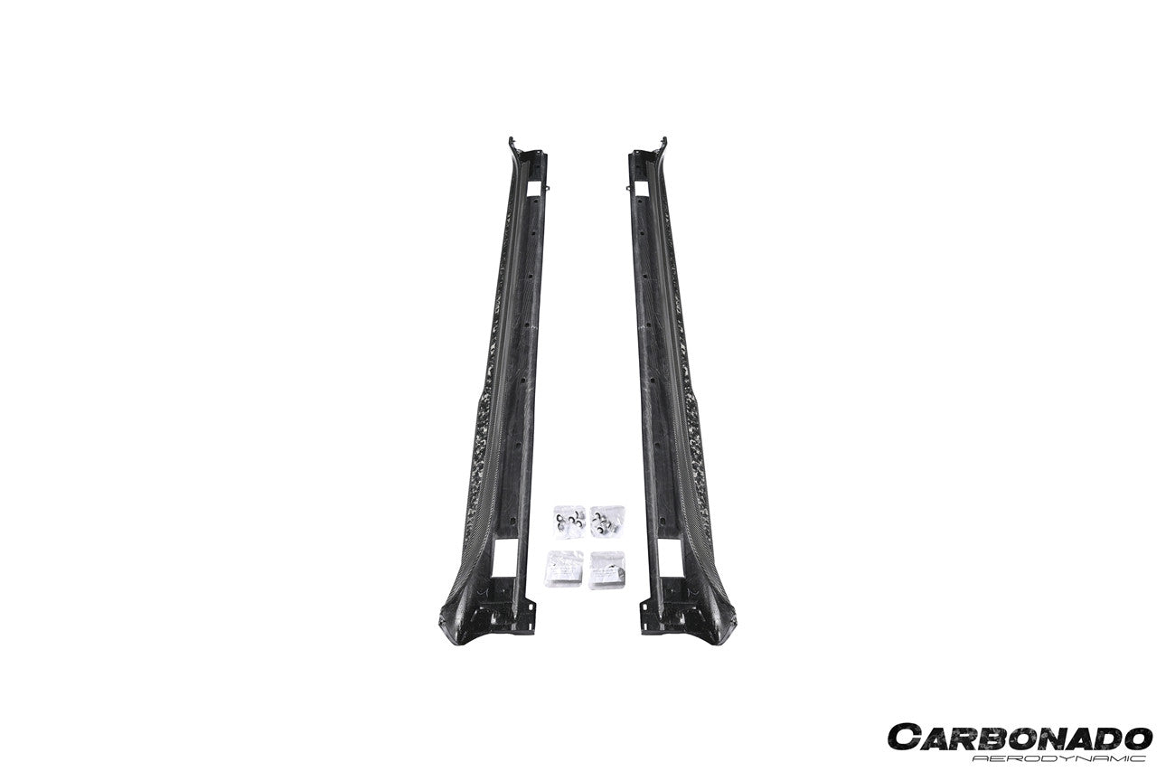 Faldones laterales de fibra de carbono seca estilo Porsche Panamera 970 SD Carbonado 2010-2016