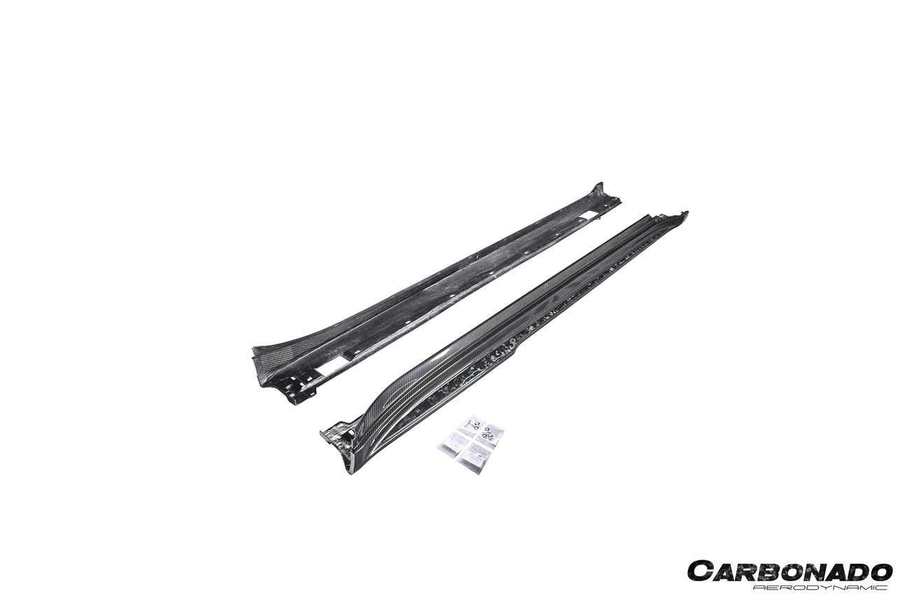 Faldones laterales de fibra de carbono seca estilo Porsche Panamera 970 SD Carbonado 2010-2016