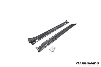 Faldones laterales de fibra de carbono seca estilo Porsche Panamera 970 SD Carbonado 2010-2016