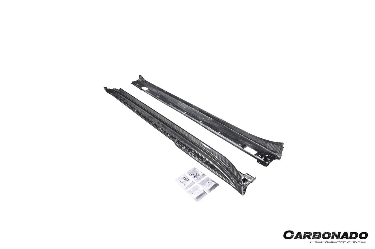 Faldones laterales de fibra de carbono seca estilo Porsche Panamera 970 SD Carbonado 2010-2016