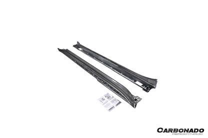 Faldones laterales de fibra de carbono seca estilo Porsche Panamera 970 SD Carbonado 2010-2016