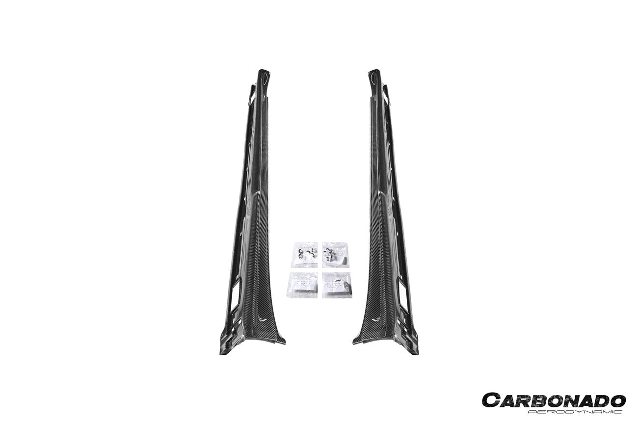 Faldones laterales de fibra de carbono seca estilo Porsche Panamera 970 SD Carbonado 2010-2016