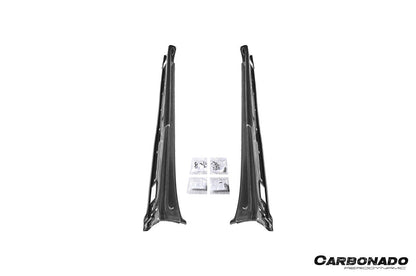 Faldones laterales de fibra de carbono seca estilo Porsche Panamera 970 SD Carbonado 2010-2016