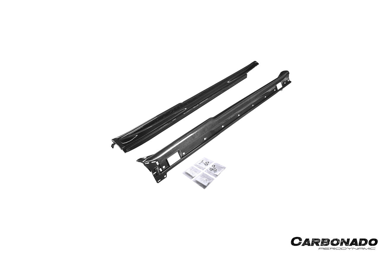 Faldones laterales de fibra de carbono seca estilo Porsche Panamera 970 SD Carbonado 2010-2016