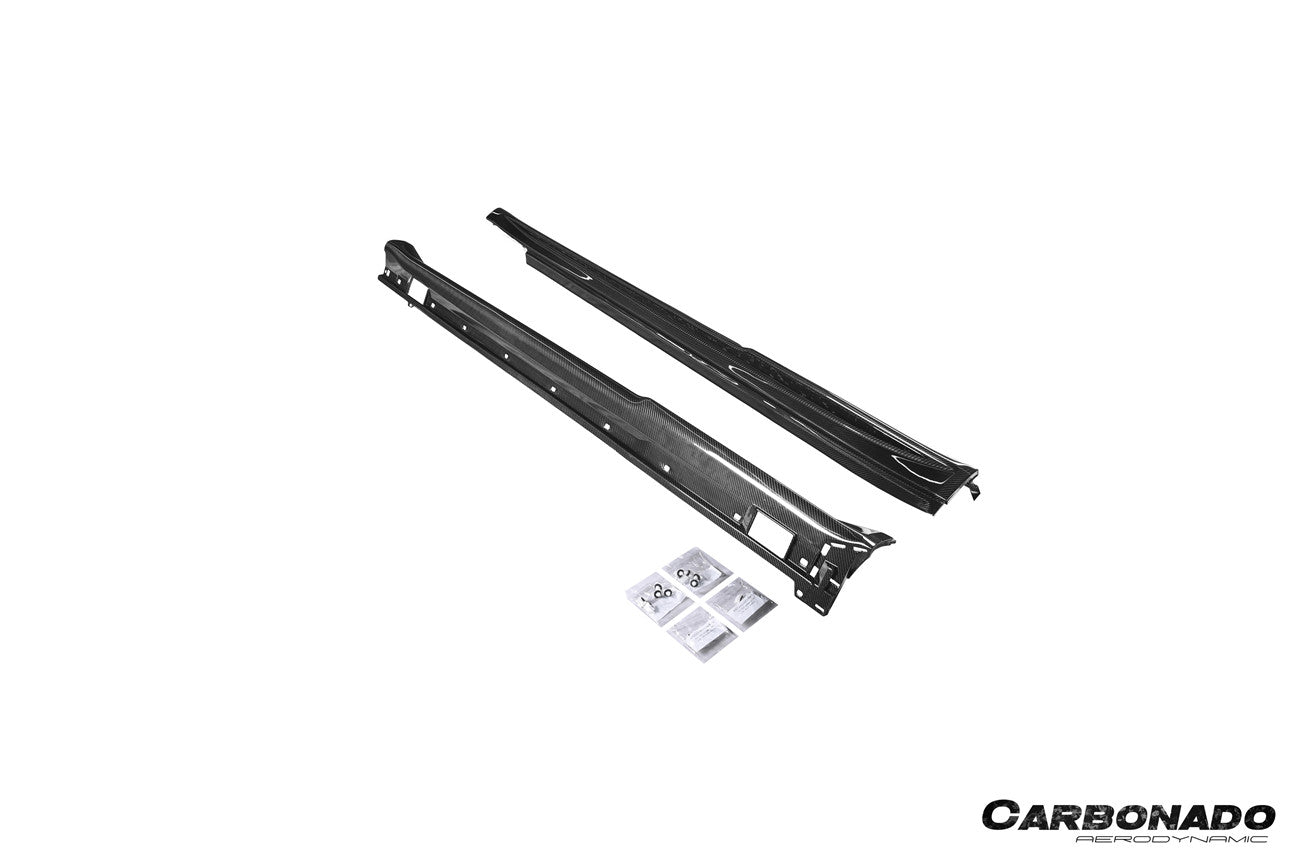 Faldones laterales de fibra de carbono seca estilo Porsche Panamera 970 SD Carbonado 2010-2016