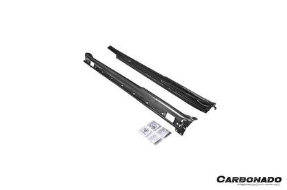 Faldones laterales de fibra de carbono seca estilo Porsche Panamera 970 SD Carbonado 2010-2016
