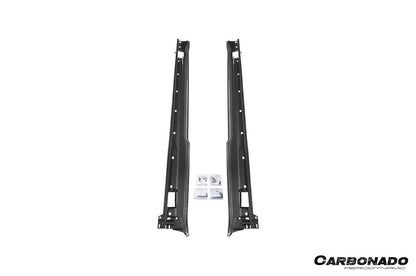 Faldones laterales de fibra de carbono seca estilo Porsche Panamera 970 SD Carbonado 2010-2016