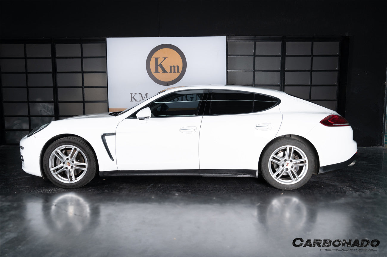 Faldones laterales de fibra de carbono seca estilo Porsche Panamera 970 SD Carbonado 2010-2016