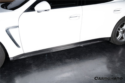 Faldones laterales de fibra de carbono seca estilo Porsche Panamera 970 SD Carbonado 2010-2016