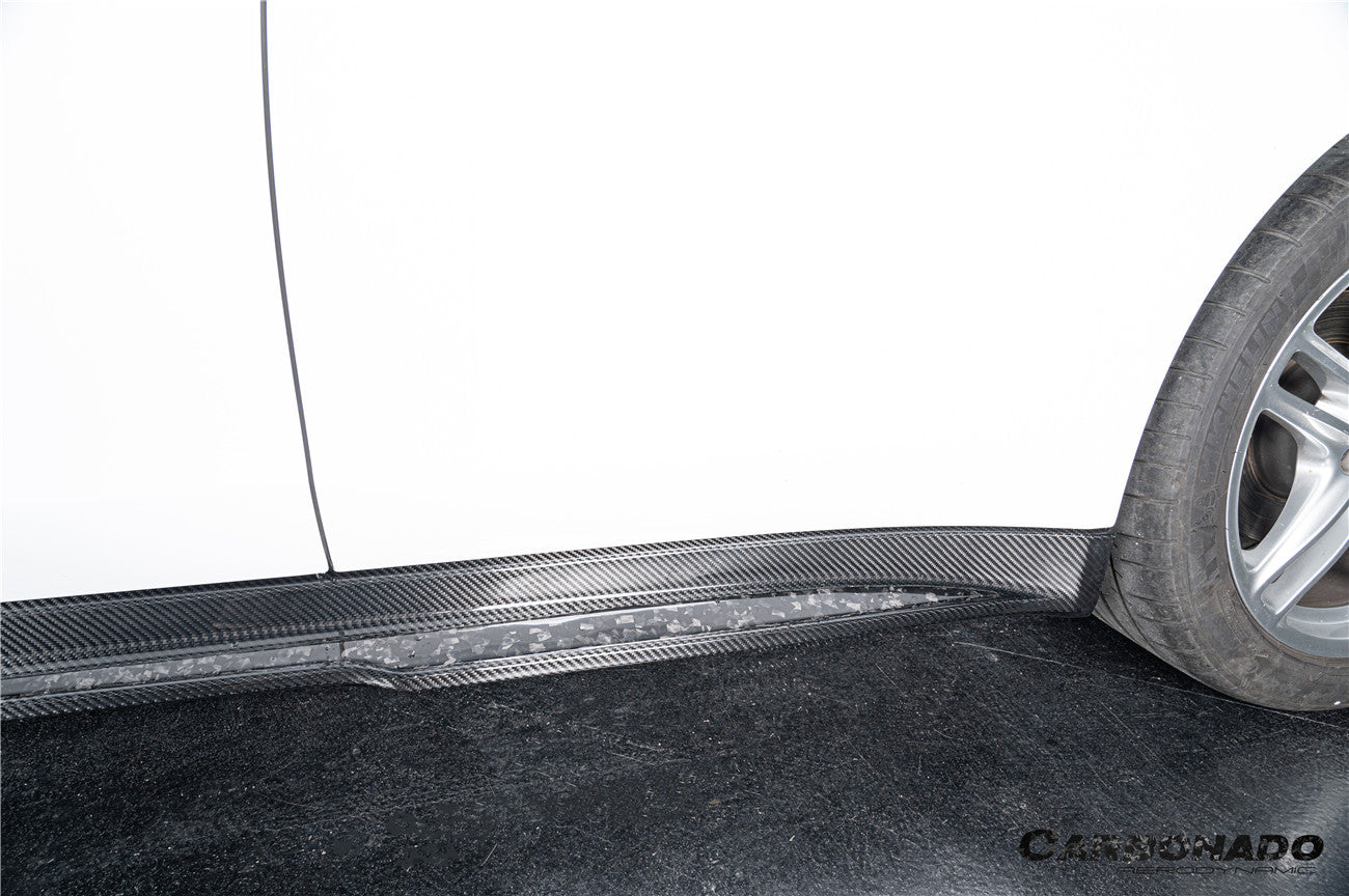 Faldones laterales de fibra de carbono seca estilo Porsche Panamera 970 SD Carbonado 2010-2016