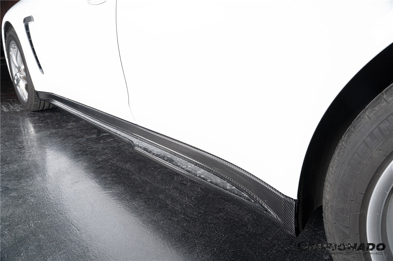 Faldones laterales de fibra de carbono seca estilo Porsche Panamera 970 SD Carbonado 2010-2016