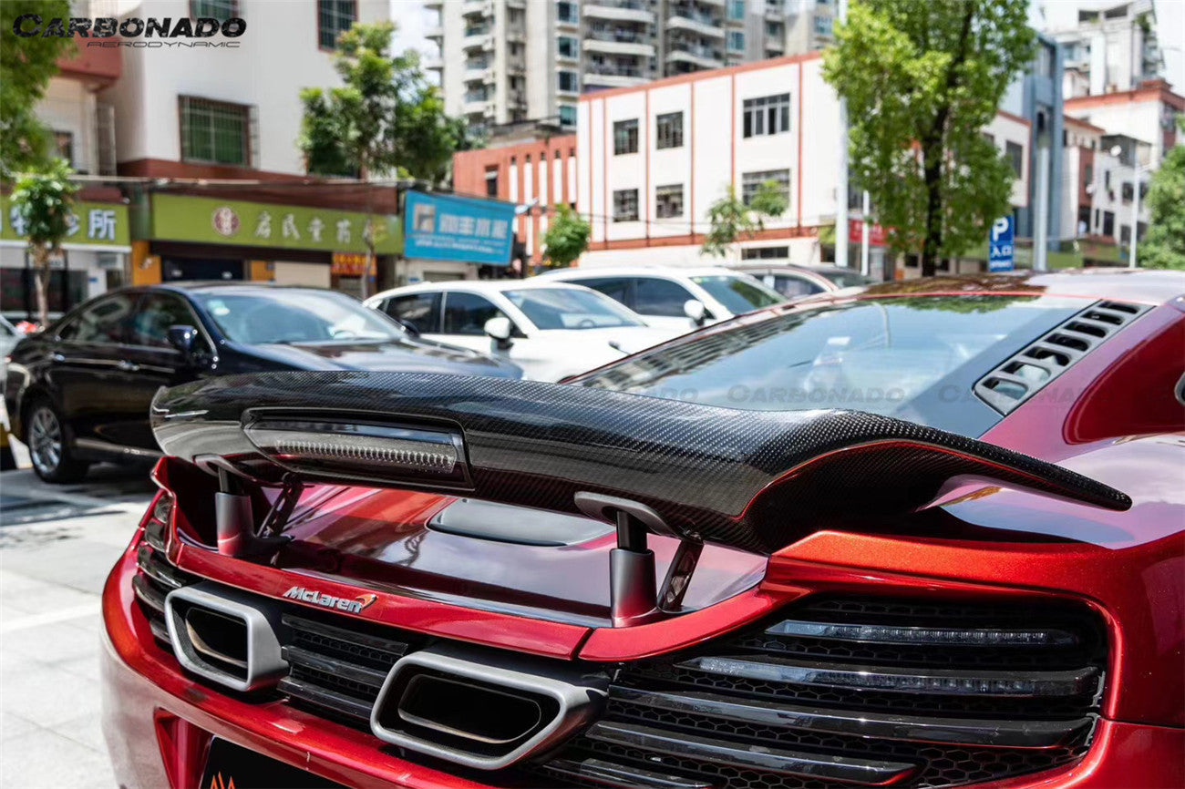 Alerón de maletero de fibra de carbono estilo VRS para McLaren 650S MP4 12C Carbonado 2011-2017