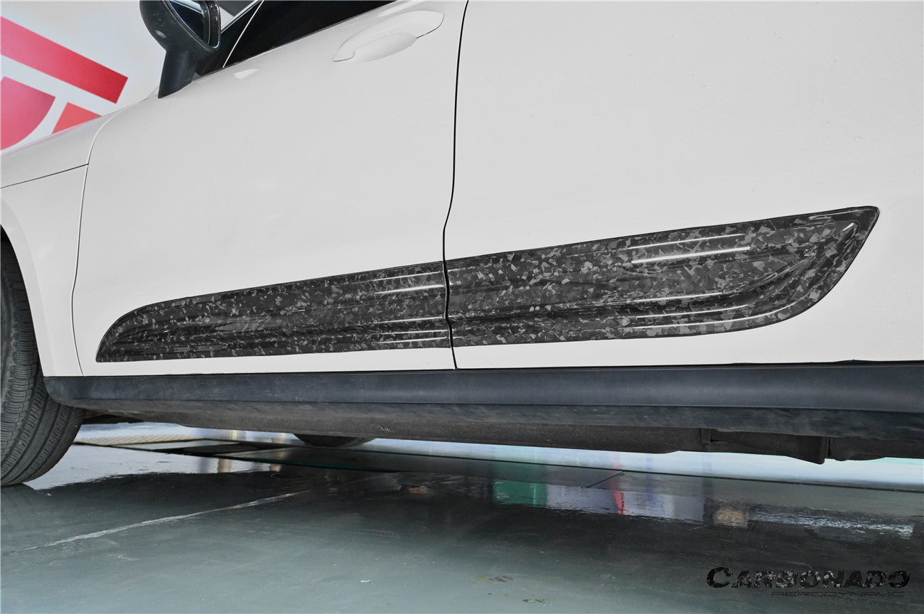 Carbonado 2014-2024 Porsche Macan S and Turbo and GTS 95B Convert GTS Style Dry Carbon Fiber Door Trims
