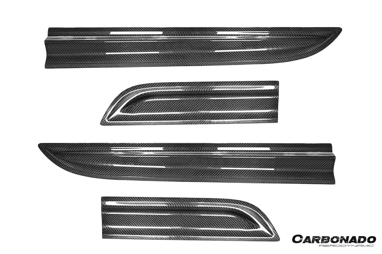 Carbonado 2014-2024 Porsche Macan S and Turbo and GTS 95B Convert GTS Style Dry Carbon Fiber Door Trims