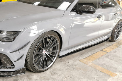Carbonado 2016-2019 Audi RS7 MAN Style Dry Carbon Fiber Side Skirts
