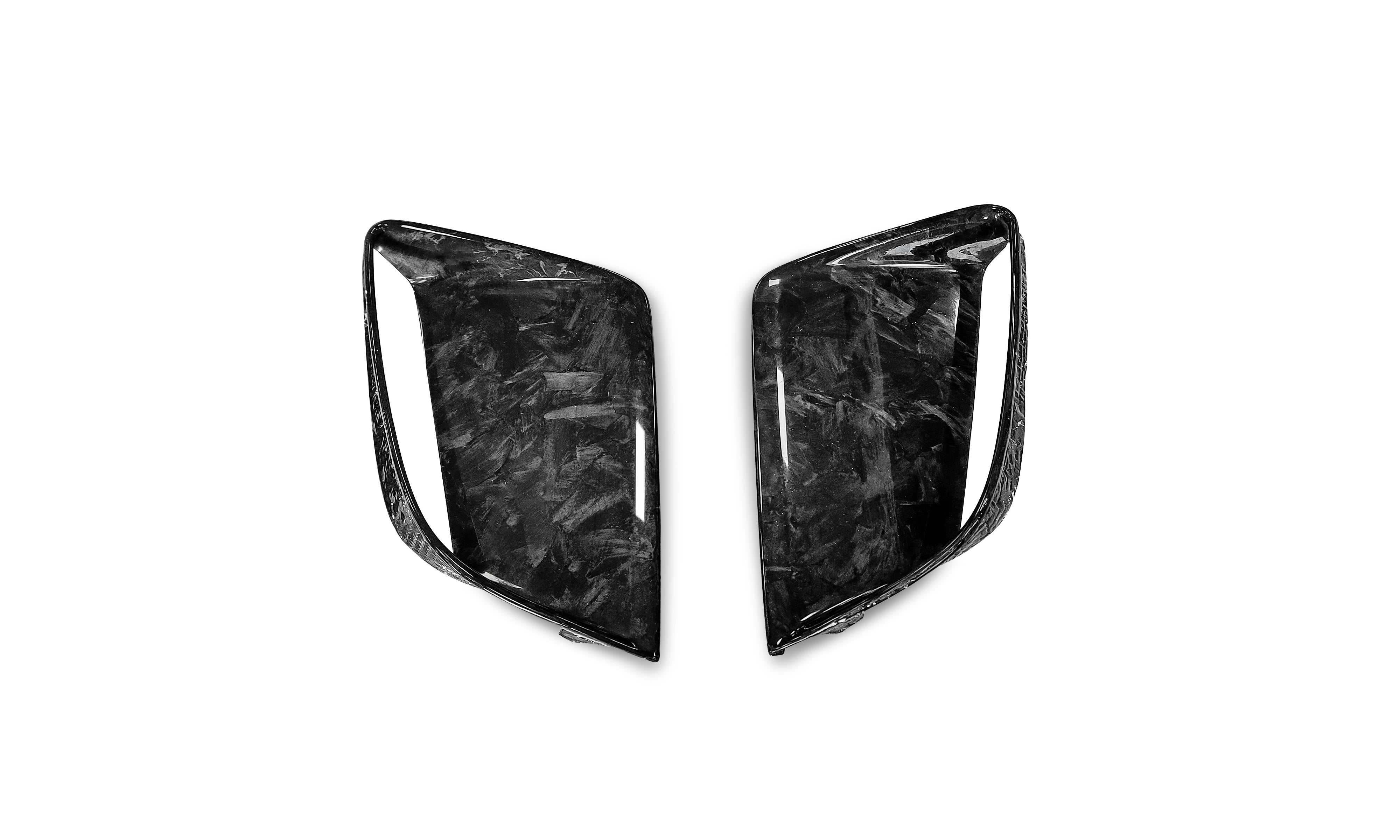 Carbonado 2016-2019 Audi RS7 MAN Style Dry Carbon Fiber Trunk Front Bumper Vent Caps