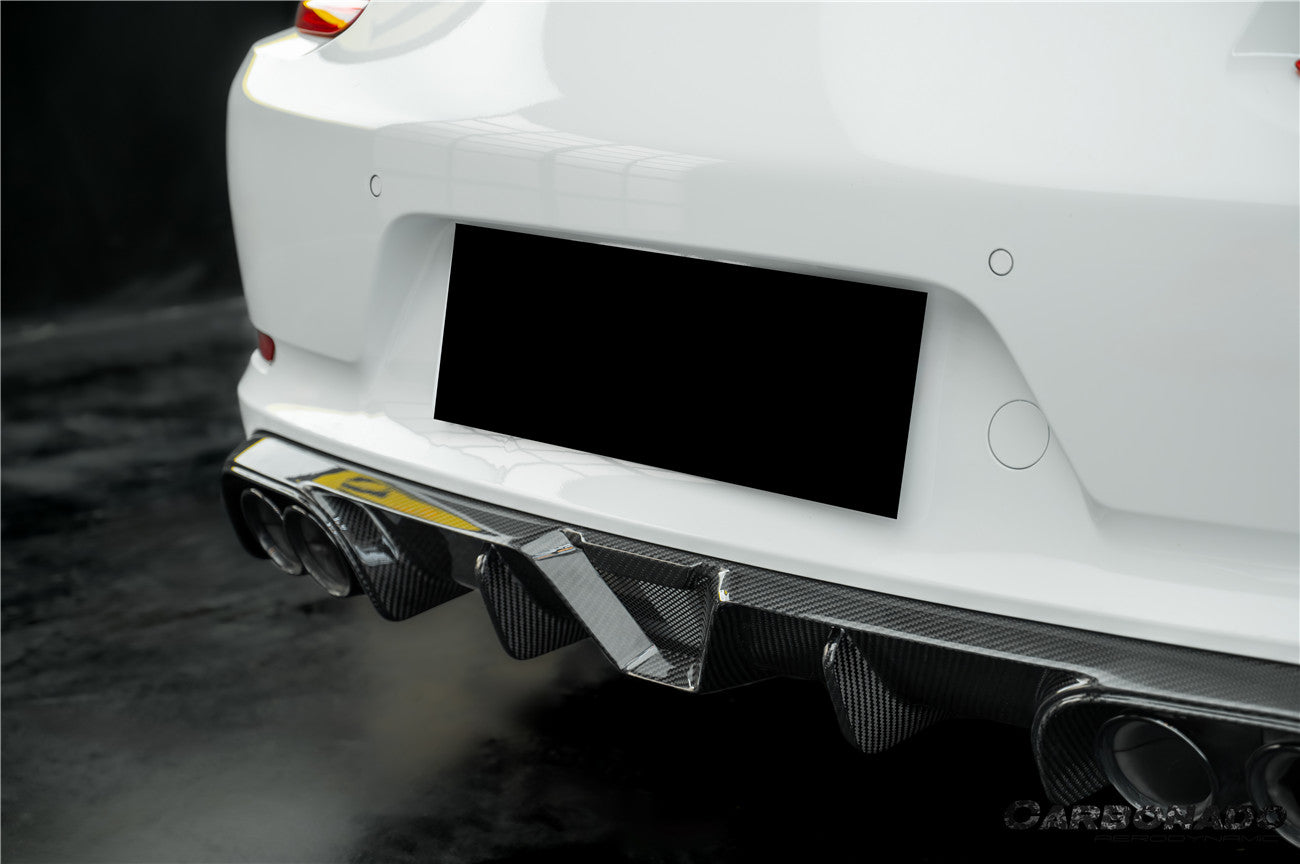 Difusor trasero de fibra de carbono seco estilo Porsche 911 991.2 Carrera KA Carbonado 2017-2019