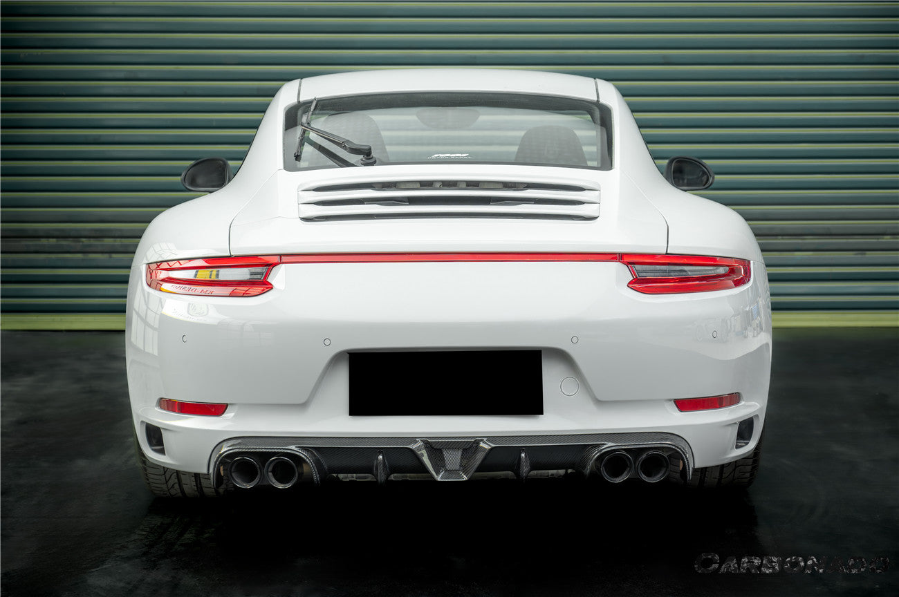 Difusor trasero de fibra de carbono seco estilo Porsche 911 991.2 Carrera KA Carbonado 2017-2019