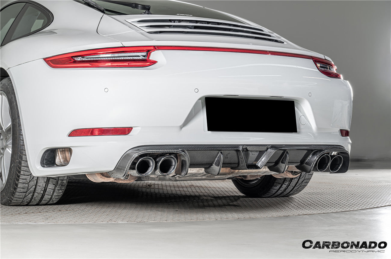 Difusor trasero de fibra de carbono seco estilo Porsche 911 991.2 Carrera KA Carbonado 2017-2019